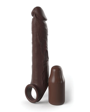 Fantasy X-tensions Elite 7 Inch Insertable Silicone Extension W/strap - Brown