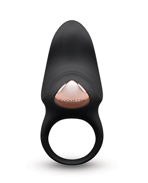 Coquette The After Party Couples Vibrating Cock Ring - Black/Rose Gold