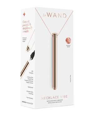 Le Wand Rose Gold Vibrating Necklace Clit Vibrator