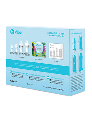 B-vibe Glass Anal Dilator 4 Pc Training Set