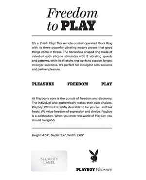 Playboy Pleasure Triple Play Cock Ring