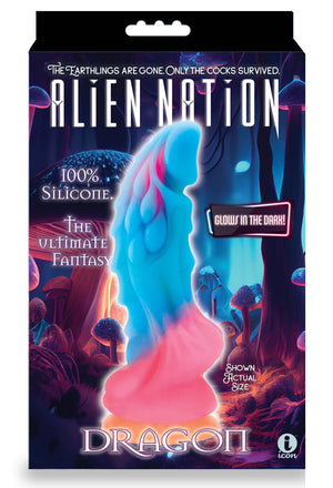 Alien Nation Dragon Silicone Glow in the Dark 12 Inch Creature Dildo