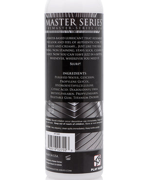 Master Series Jizz Unscented Waterbased Lube - 8 oz