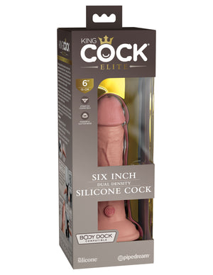 King Cock Elite 6 Inch Dual Density Silicone Cock