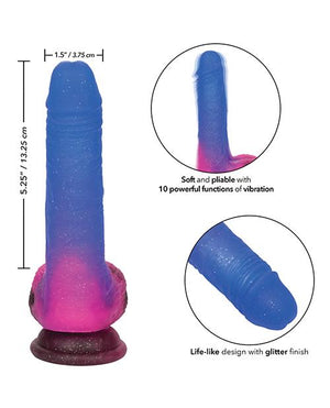 Naughty Bits Vibrating 7 Inch Silicone Dildo 5 Inch Insertable