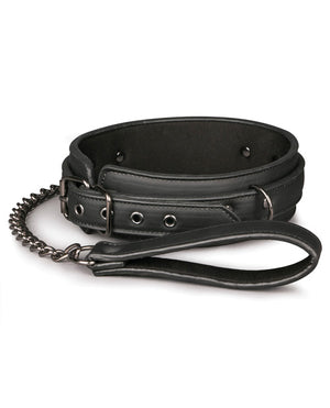 Easy Toys Fetish Collar W/leash In Black
