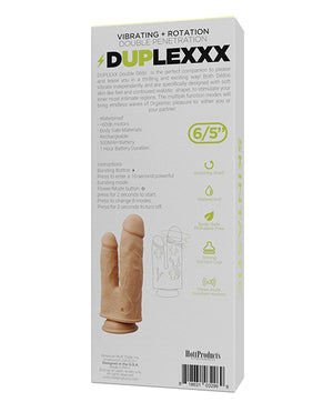 Skinsations Duplexx Vibrating & Rotating Double Dildo - Realistic