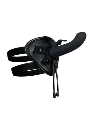 Evolved Heavenly Vibrating Strap-on w/Harness In Black