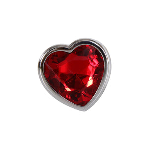 Small Red Heart Gem Anal Plug