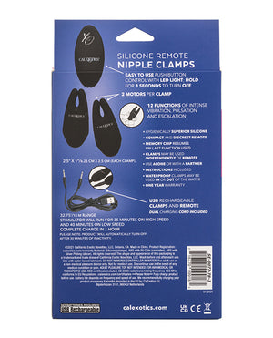 Silicone Nipple & Clit Clamps W/remote