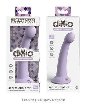 Dillio Platinum 6" Secret Explorer Silicone Dildo - Strap On Compatible