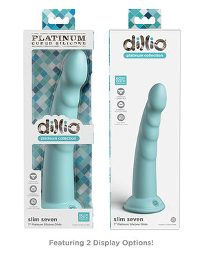 Dillio Platinum 7" Slim Seven Silicone Dildo - Strap On Compatible