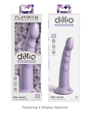 Dillio Platinum 7" Slim Seven Silicone Dildo - Strap On Compatible