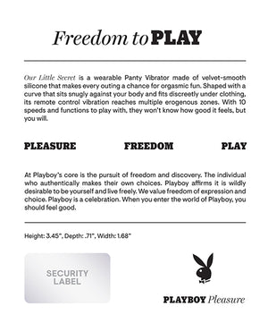 Playboy Pleasure Our Little Secret Remote Panty Vibrator