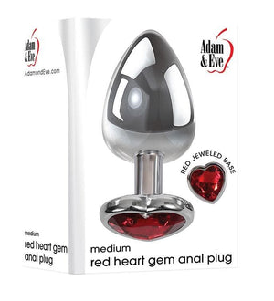 Medium Red Heart Gem Anal Plug