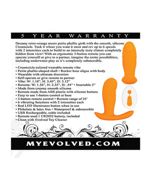 Evolved Silicone Creamsicle Pussy Or Anal Vibrating Plug