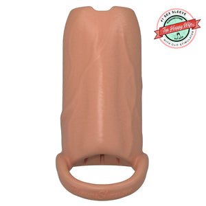 Pleasure Sleeves - Penis Sleeve W/Clit Stimulator - 5" x 2.5" - Large Girth Enhancer