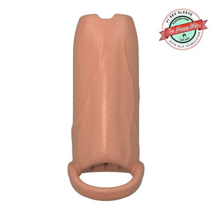 Pleasure Sleeves - 50% Increase Penis Sleeve W/Clit Stimulator - 6 Inch Large Girth Enhancer