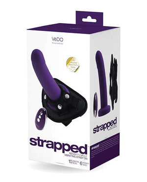 Vedo Strapped Rechargeable Vibrating 7 Inch Strap On