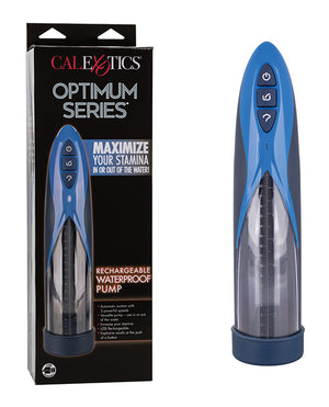 Optimum Series Rechargeable Waterproof Penis Pump - Blue