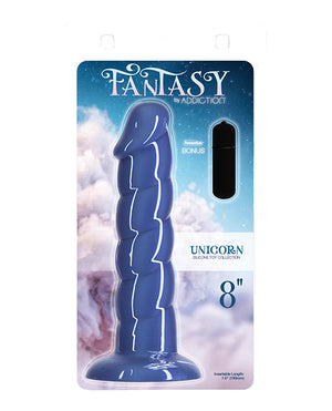 Fantasy Addiction 8 Inch Unicorn Dildo In Blue
