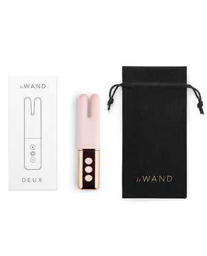 Le Wand Discreet Deux Chrome Twin Motor Rechargeable Clit Vibrator - Rose Gold